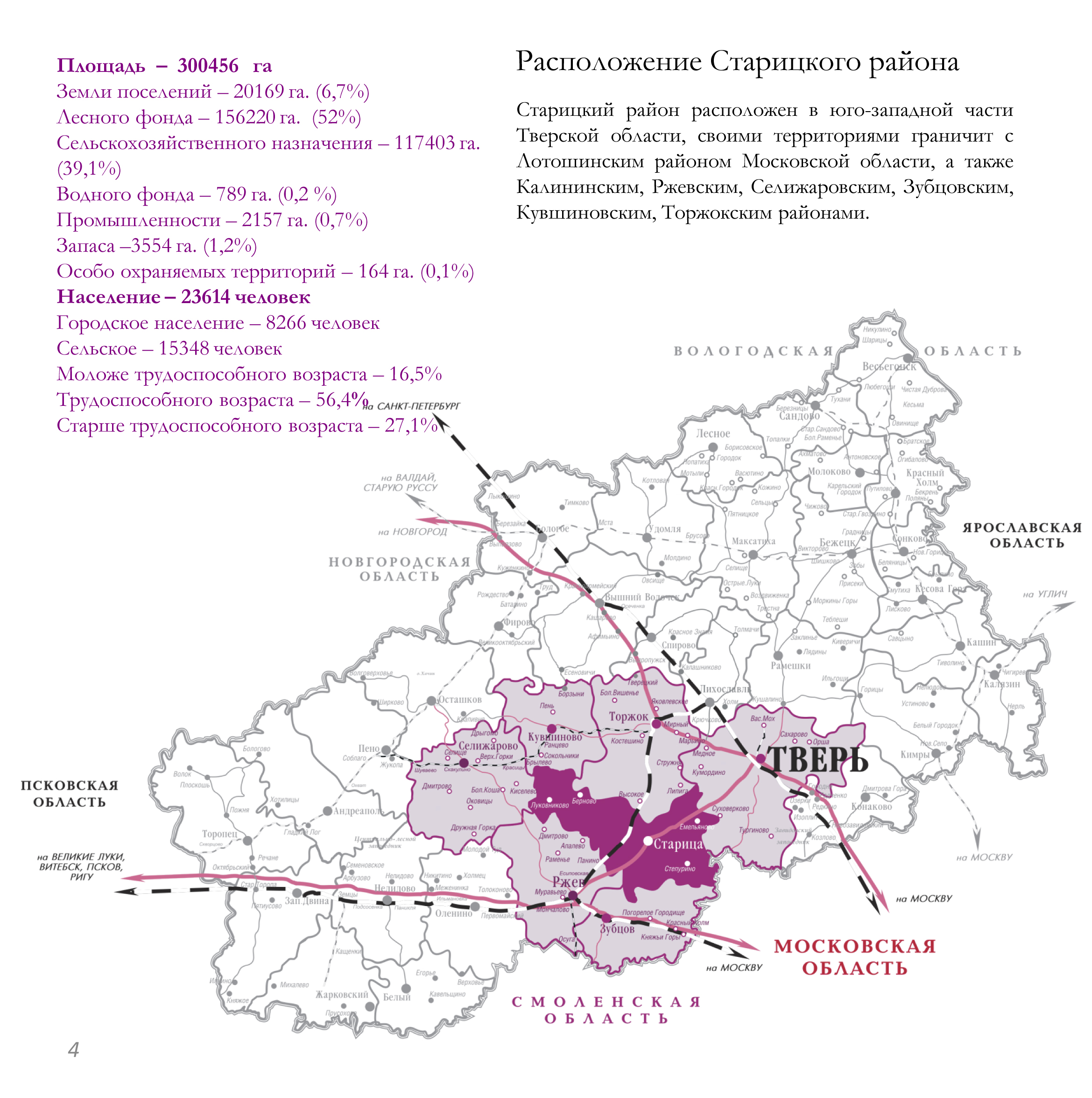 Карта старицкого района тверской области с населенными пунктами подробная