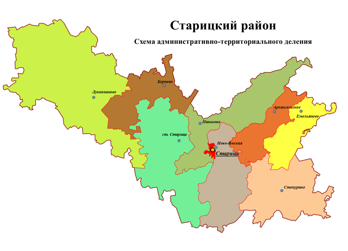 Карта старицкого района тверской области